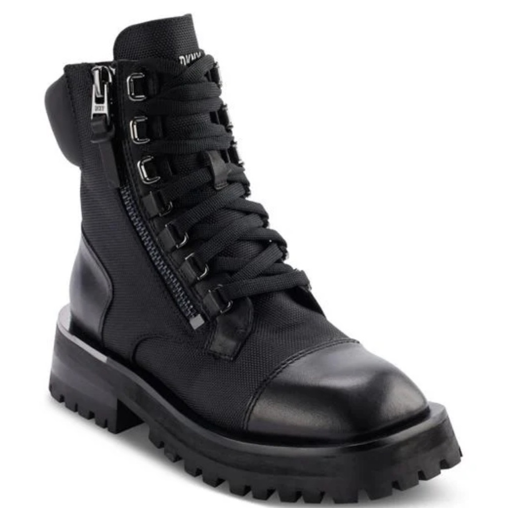 DKNY River Womens Lace-Up Leather Winter & Snow Boots